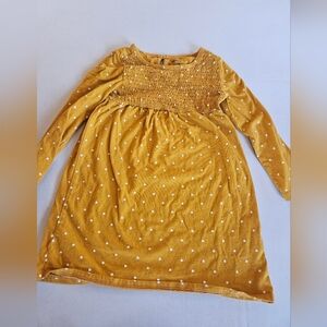 Carter's Mustard Polka Dot Casual Dress